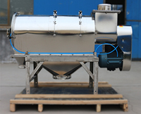 氣旋篩利用的使氣體的回旋將物料撲到篩網(wǎng)上，利用篩網(wǎng)孔徑的大小從而實(shí)現(xiàn)物料的篩分。