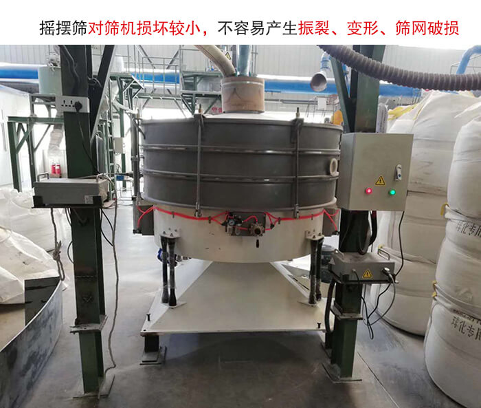 搖擺篩沒有振動(dòng)力借助的主要是篩箱搖晃，所以磨損較小。